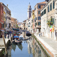 Buy canvas prints of Dorsoduro in Venice by Julie Woodhouse