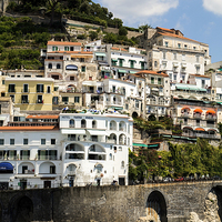 Buy canvas prints of  Amalfi Hillside by Michelle BAILEY