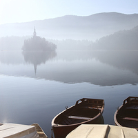 Buy canvas prints of Church on Bled Island Lake Bled Slovenia by John Keates
