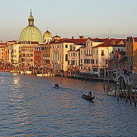 Buy canvas prints of San Simeone Piccolo Grand Canal Venice Italy by John Keates