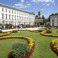 Buy canvas prints of Mirabell Gardens Salzburg Austria  by John Keates