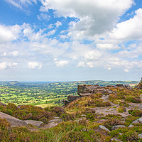 Buy canvas prints of The view over the Staffordshire and Cheshire plain by John Keates
