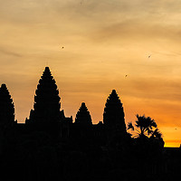 Buy canvas prints of Sun rise at the Angkor Wat temple, Cambodia by John Keates