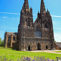 Buy canvas prints of Lichfield Cathedral, Staffordshire, England, UK by John Keates