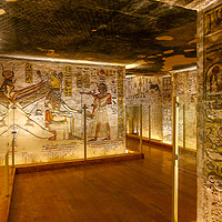 Buy canvas prints of Walkway inside the tomb of Ramses III by John Keates