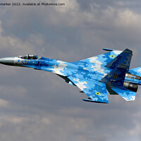 Buy canvas prints of Ukrainian Air Force Sukhoi Su-27P1M by Andrew Harker