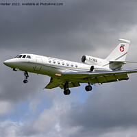 Buy canvas prints of Swiss Air Force Dassault Falcon 50EX by Andrew Harker