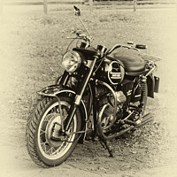 Buy canvas prints of A 1970 Moto Guzzi V750 Ambassador Motorcycle by Andrew Harker
