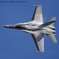 Buy canvas prints of Swiss Air Force McDonnell Douglas FA18 Hornet by Andrew Harker