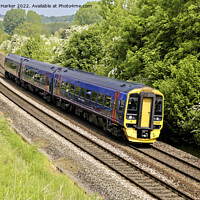 Buy canvas prints of British Rail Class 158 Express Sprinter train by Andrew Harker