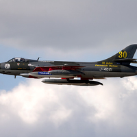 Buy canvas prints of Hawker Hunter F.58   by Andrew Harker