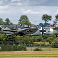 Buy canvas prints of Messerschmitt Stiftung BF.109G-4  by Andrew Harker