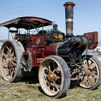 Buy canvas prints of Burrell Steam Traction Engine "His Majesty" by Andrew Harker
