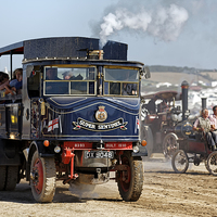Buy canvas prints of 1930 Super Sentinel Steam Wagon No.8393 'Sultan'  by Andrew Harker