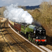 Buy canvas prints of Peppercorn class steam locomotive Tornado by Andrew Harker