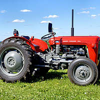 Buy canvas prints of Massey Ferguson 35 Tractor by Andrew Harker