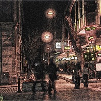 Buy canvas prints of Night Out In Istanbul  by sylvia scotting