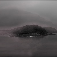 Buy canvas prints of  Misty Island by sylvia scotting