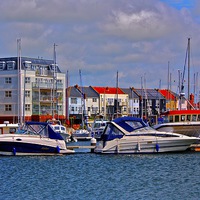 Buy canvas prints of  Harbour days  by sylvia scotting