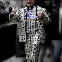 Buy canvas prints of  Pearly King London by sylvia scotting