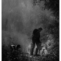 Buy canvas prints of  Me and my dogs by sylvia scotting