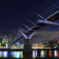 Buy canvas prints of  Millennium Bridge London by sylvia scotting