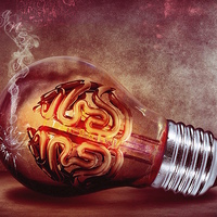 Buy canvas prints of  Brain in a Light bulb  by sylvia scotting
