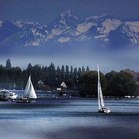 Buy canvas prints of         Lake Constance                         by sylvia scotting