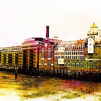 Buy canvas prints of Unique Decorative wall art of Butlers Wharf in Lon by sylvia scotting