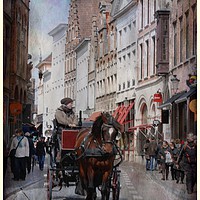 Buy canvas prints of Brugge  by sylvia scotting