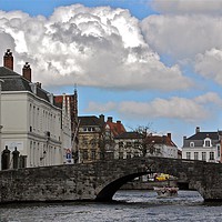 Buy canvas prints of Brugge under cloud  by sylvia scotting