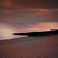 Buy canvas prints of Calming sunset at Hastings  by sylvia scotting
