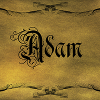 Buy canvas prints of The Name Adam In Old Word Calligraphy by George Cuda