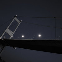 Buy canvas prints of Severn Bridge at Night by Kirsty Herring