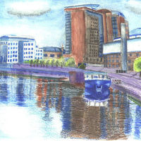 Buy canvas prints of Belfast Waterfront by Katrina Archer