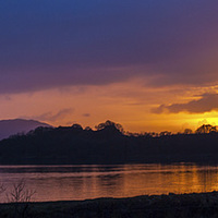 Buy canvas prints of Sunset on Loch Melfort by Jane Hamilton