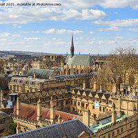 Buy canvas prints of Oxford City Skyline by Pearl Bucknall