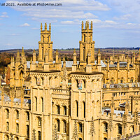 Buy canvas prints of Oxford Spires Cityscape by Pearl Bucknall