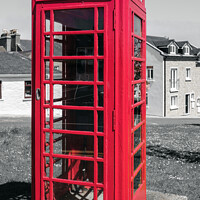 Buy canvas prints of Traditional Red Telephone Box  by Pearl Bucknall