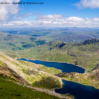Buy canvas prints of Lakes in the Snowdon Horseshoe Snowdonia Wales by Pearl Bucknall