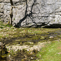 Buy canvas prints of Malham Beck at Malham Cove by Pearl Bucknall