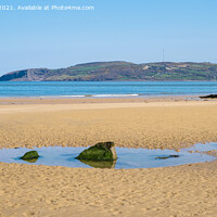 Buy canvas prints of  Tide Pool on Benllech Beach Anglesey by Pearl Bucknall