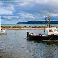 Buy canvas prints of Afloat in Red Wharf Bay Anglesey Wales by Pearl Bucknall