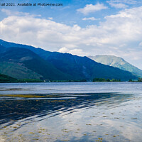 Buy canvas prints of Scottish Mountains across Loch Leven Scotland by Pearl Bucknall