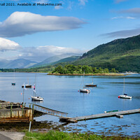 Buy canvas prints of Boats in Scenic Loch Leven Scotland by Pearl Bucknall