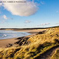 Buy canvas prints of Malltraeth beach from Llanddwyn Anglesey by Pearl Bucknall