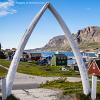 Buy canvas prints of Sisimiut Whale Bones Greenland by Pearl Bucknall