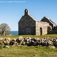 Buy canvas prints of Lligwy Chapel Moelfre Anglesey Wales by Pearl Bucknall