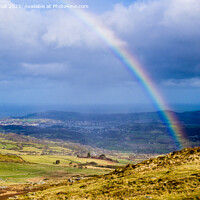 Buy canvas prints of Rainbow Over Conwy Valley Landscape in Wales by Pearl Bucknall