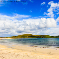 Buy canvas prints of West Voe Beach and Sumburgh Head Shetland Scotland by Pearl Bucknall